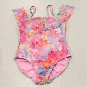 Girls Cat & Jack Floral Swimsuit